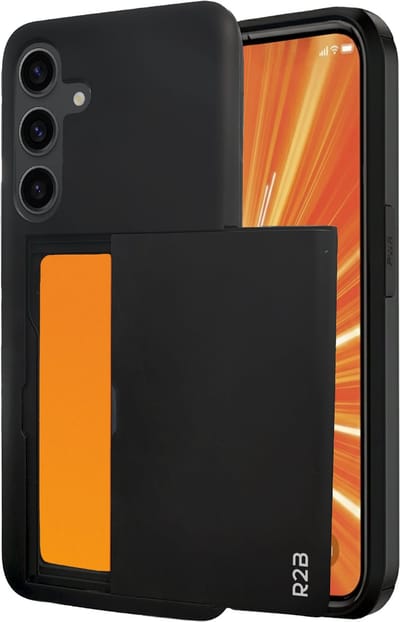 R2B Hoesje geschikt voor Samsung Galaxy S24 FE met Pasjeshouder - 3 Pasjes - Screenprotector - Telefoonhoesjes - Gsm Hoesje - Phone Case - Model Utrecht