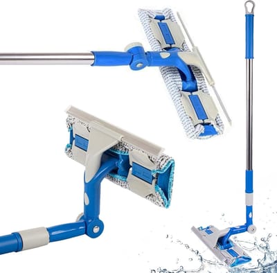 Ruitenwasser Telescoop - Glasreiniger Wisser - Streeploos Reinigen - Verstelbare Steel - 86-133 cm - Blauw