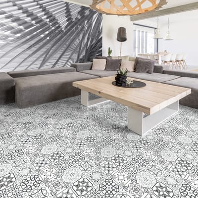 Antislip vloerstickers met beschermende coating - LORDES FLOOR TILES - 1 sticker van 40x40 cm