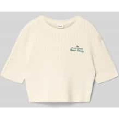 s.Oliver Pullover Shortsleeve Offwhite Maat: 134/140 | Truien Outlet | Unisex | Wit
