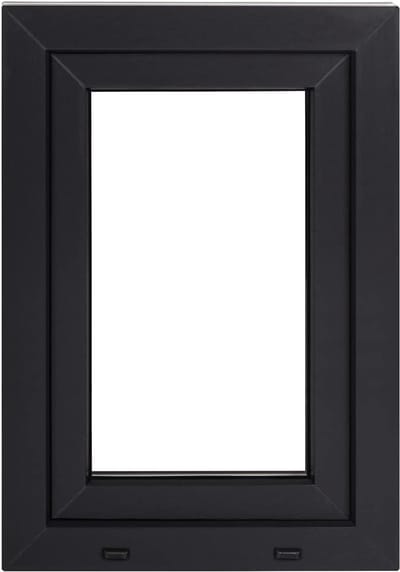 Kunststof Kelderraam - PVC Venster Tuinhuis - Woonruimte Verbeteren - Dubbele Beglazing 32mm - 850 x 1150 mm - Wit Antraciet