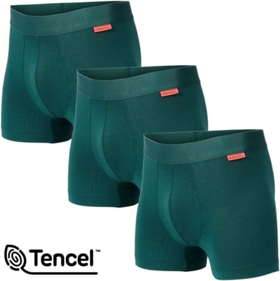 Undiemeister Boxershorts Heren - 3-Pack - Naadloos Ondergoed - Onderbroeken - Tencel - Misty Forest (Groen) - Maat S