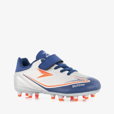 Dutchy FG kinder voetbalschoenen grijs blauw - Maat 28 - Uitneembare zool