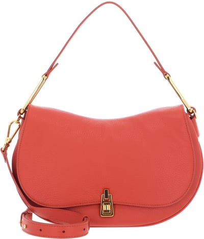COCCINELLE Leren Schoudertas Coccinelle Magie Soft Handbag Grained Leather Grenadine Red Lichtrood