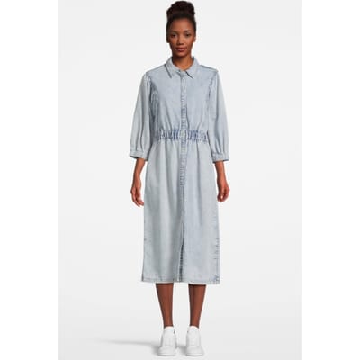 AllSaints Osa Denim Dress Light Indigo Blue Size: 34 | Shirt Dresses Outlet | Dames | Blauw