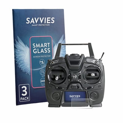 3 Stuks Savvies Screenprotector - geschikt voor Graupner MZ-10 HOTT - beschermfolie glas transparant