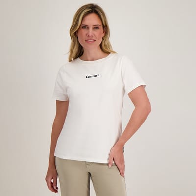 Je m'appelle Dames T-shirt - Wit - Maat M