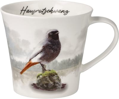 Goebel - Vogels | Koffie / Thee Mok Vogel van het jaar 2025 Roodstaart | Beker - porselein - 350ml - 2 stuks