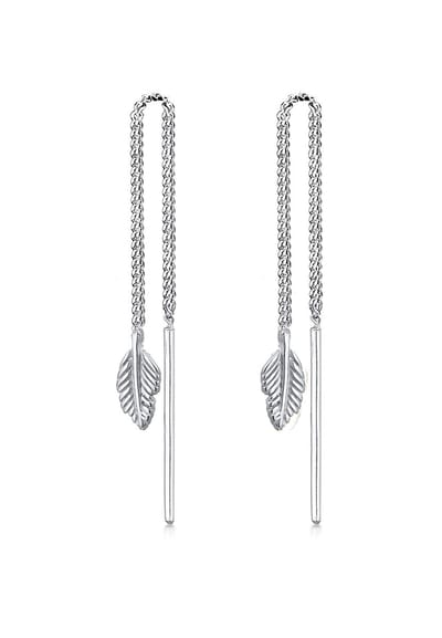 Elli - Oorbellen - Dames veer boho hippie in 925 sterling zilver - Dames