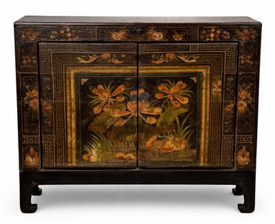 Fine Asianliving Antieke Chinese Kast Handbeschilderd B88xD38xH76cm Chinese Meubels Oosterse Kast