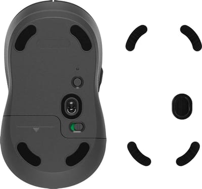 kwmobile muis voeten sticker geschikt voor Logitech M650 Wireless - Computermuis glijder - Stickers in zwart