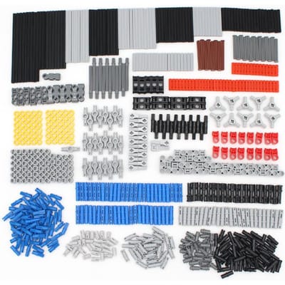 882 PIÈCES Briques Composants Techniques High-Tech Connecteur Axe Poutre à Broches Panneau Engrenage Voiture Moto Briques de Construction Jouet Compatible white