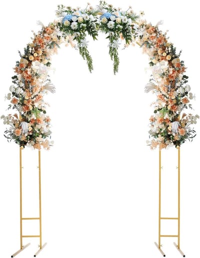 Tuinboog - Bruiloft boog Prieel - Planten Klimmen - Dubbele Buis Ontwerp - 150 x 220 cm - Goud