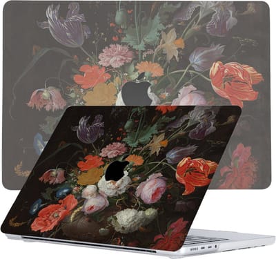 Lunso Geschikt voor MacBook Pro 16 inch (2021-2026) cover hoes - case - Stilleven met Bloemen