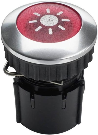 Belknop verlicht - Ronde drukknop - Voordeur bedienen - Aluminium huls - 146 mm - Rood