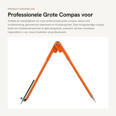 Dailygoods- Tekencompas Grootste Radius 750mm - Verstelbaar - Kunsttekenen - Cirkeltekenen - Kunst - Kunststof Materiaal - Cirkelcompas