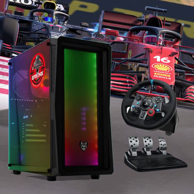 ScreenON - Racing Simulator - GamePC - COMB.V11RSAL - Ryzen 5 - 512 GB SSD - RTX 3050 - Racing System Gear