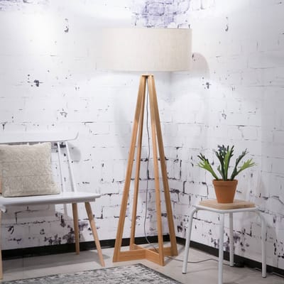 Good & Mojo Good &amp; Mojo Vloerlamp Everest, licht linnen, hoogte 158 cm
