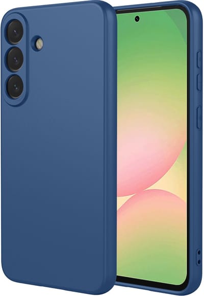 MobyDefend Hoesje - Geschikt voor Samsung Galaxy A57 - Matte Siliconen Backcover - Blauw