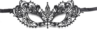 Dailygoods - Elegant Zwart Kant Venetiaans Oogmasker voor Vrouwen - Perfect voor Kostuumfeesten