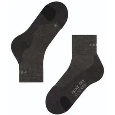 FALKE TK2 Wool Short anti-blaar dik wol functioneel materiaal wandelsokken heren grijs - maat 39-41