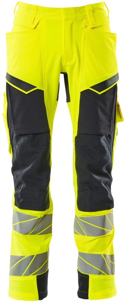 Mascot Accelerate Safe Broek met kniezakken 19279-510 - hi-vis geel/donkermarine - C46 - 76