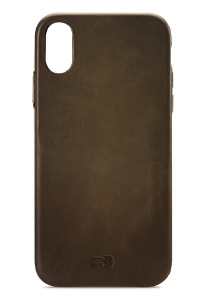 Senza Desire Leather Cover Apple iPhone XR Burned Olive