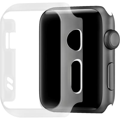 Telefoonglaasje Hoesje - Geschikt voor Apple Watch 1\ Apple Watch 2\ Apple Watch 3 - Kunststof - 42mm - Clear