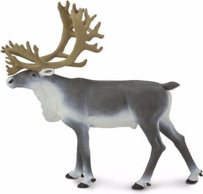 Speelgoed figuur - rendier karibou - 11 cm - plastic - speelfiguren - dieren - Kunststof speel dieren