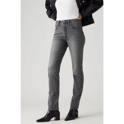 Levi's 501 Jeans For Women Black Worn In Size: W23L30 | Slim Outlet | Dames | Grijs
