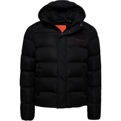 Superdry - Sports pufferjas van microvezel met capuchon - Heren - Gewatteerde jassen