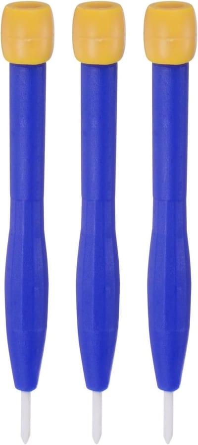 3 stuks kunststof schroevendraaiers PH0 kruiskop schroevendraaier keramische reparatie handgereedschap met draaibare afdekking voor hoogfrequente onderhoud schakelcircuitinstelling