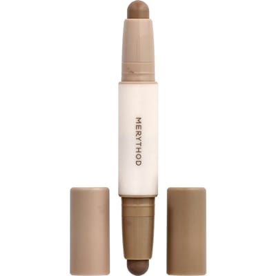 Merythod, Double Contour Stick, 02 Toffee Brown, 11oz white