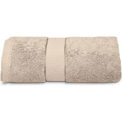 Zachte Handdoek 30x50cm 100% Katoen Taupe - absorberende badstof