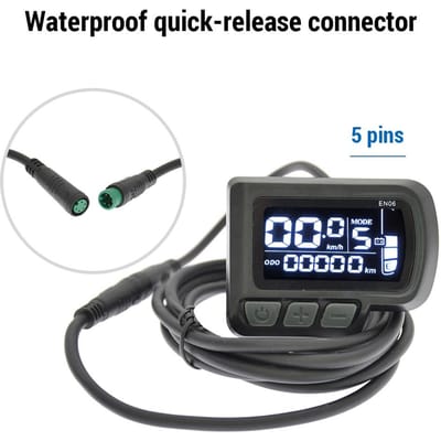 Instrument intelligent de compteur de vitesse d'affichage à cristaux liquides pour le vélo électrique vélo E Scooter noir