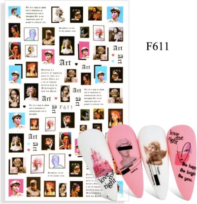 Hiden - Modern Art Nail stickers - Nail Art - Decoraties - Water transfer Nagel stickers - Beauty & Make-up - Nagelvormen - Nail Art tools - 611