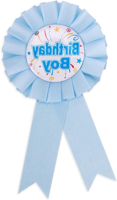 Verjaardagsbroche met Satijnen Lint, Feestdecoratie voor Jongens, Unieke Badge en Cadeauaccessoire