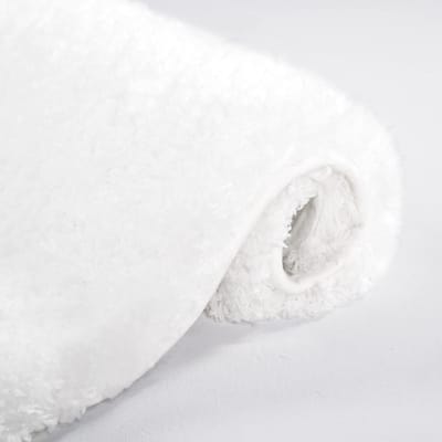 Zachte Badmat Antislip Badmat Voetmat Badkamermat Machinewasbare Slaapkamermat Douchemat voor Badkamer Woonkamer Slaapkamer, 50x80 cm, Wit, 1 Stuk