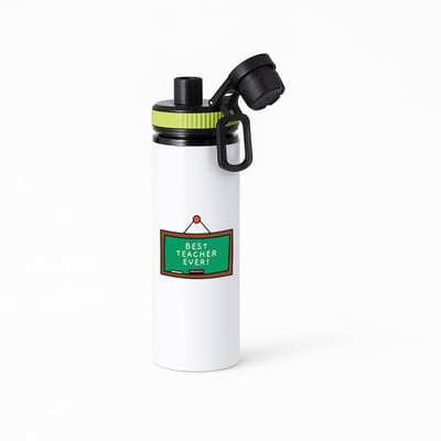 Hacebo® - best teacher ever waterfles met draaidop groen - Docent - meesters of juffen - leraren - verjaardag - afscheidscadeau - geschenk - kado - water fles - 850ML