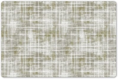 Placemats 45x30 cm - Placemat kunststof - 1 stuk - Linnen - Patroon - Groen - Borden onderleggers - Decoratie voor op tafel - Keuken tafeldecoratie accessoires - Vinyl onderlegger - Tafelversiering