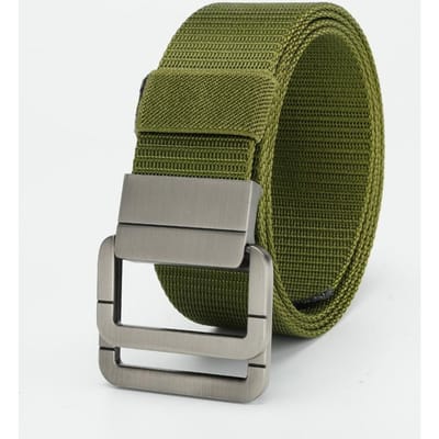 Canvas Nieuwe Gevlochten Riem voor Mannen Eenvoudig Casual Buiten Jong en Middelbare Leeftijd Automatische Gesp Riem Nylon Tactische Riem voor Mannen 125cm gray