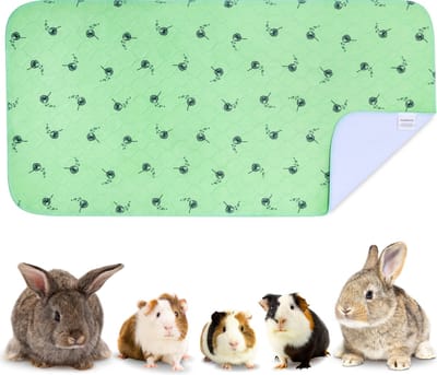VANESTE Bodembedekking Knaagdieren en Konijnen - Cavia Fleece Liner met Antislip dots - Strooiselmat - Stofvrij - Wasbaar - 120x60 cm - 1 Stuk