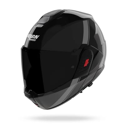 Nolan N120-1 Verniciatura Speciale 341 Zwart Grijs Zilver Glossy Systeemhelm - Helm
