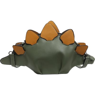 1 stuks Dames Crossbody Tas met Contrastkleur PU Persoonlijkheid Mode Vormige Dinosaurus Dames Tas Geschikt voor Mobiele Telefoon Portemonnee Kaarthouder