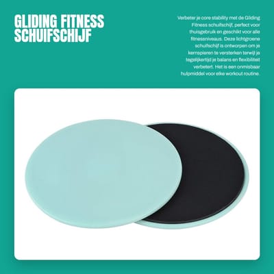 Dailygoods- Fitnessschijf voor kernversterking - Gliding Schuifschijf - Antislip - Lichtgewicht - Duurzaam - Ideaal voor training - Gliding Disc