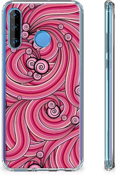 Huawei P30 Lite Back Cover Swirl Pink