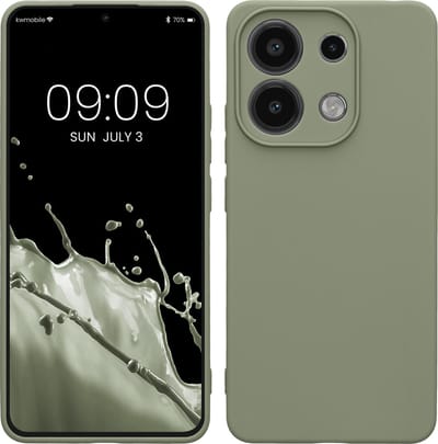 kwmobile telefoonhoesje geschikt voor Xiaomi Redmi Note 13 4G - Hoesje voor smartphone - Precisie camera uitsnede - In grijsgroen