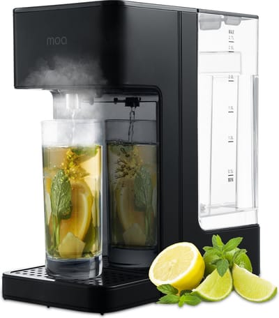 MOA Heetwaterdispenser 2,7L met Temperatuurregeling - Instant Waterkoker - BPA en PFAS Vrij - 45-100°C - Heetwatertap - Melkfunctie - BPA-vrij - RVS - Zwart