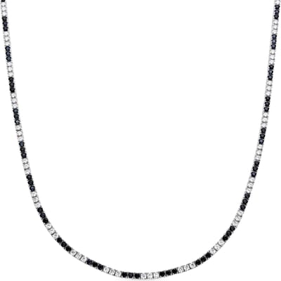 Luxenter Ketting van 925 sterling zilver en zirkonia onyx met rhodiumafwerking - Tahu