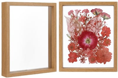 Dailygoods - 2 Stuks Zwevende Fotolijst - Houten Fotolijst voor Bloemen en Foto's